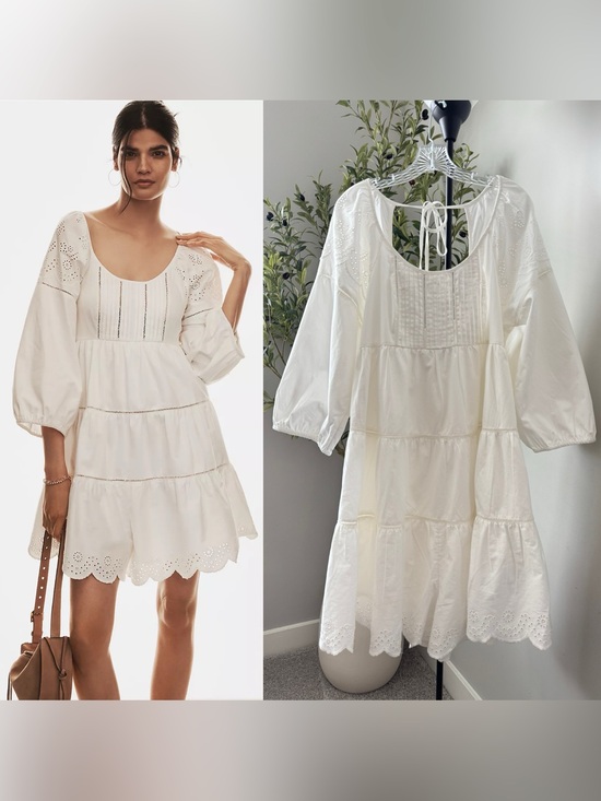 Anthropologie Pants - Anthropologie White Eyelet Lace Romper XL